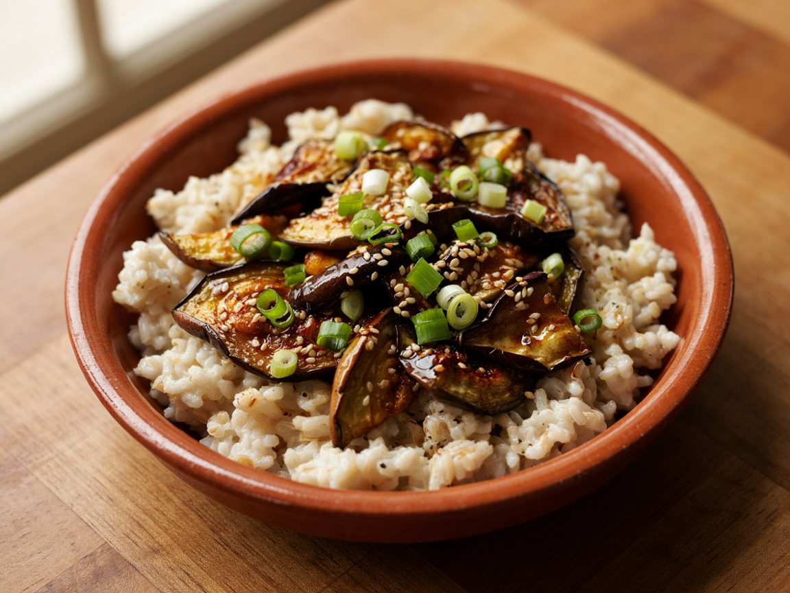 Photo of Miso Aubergine Rice Bowl