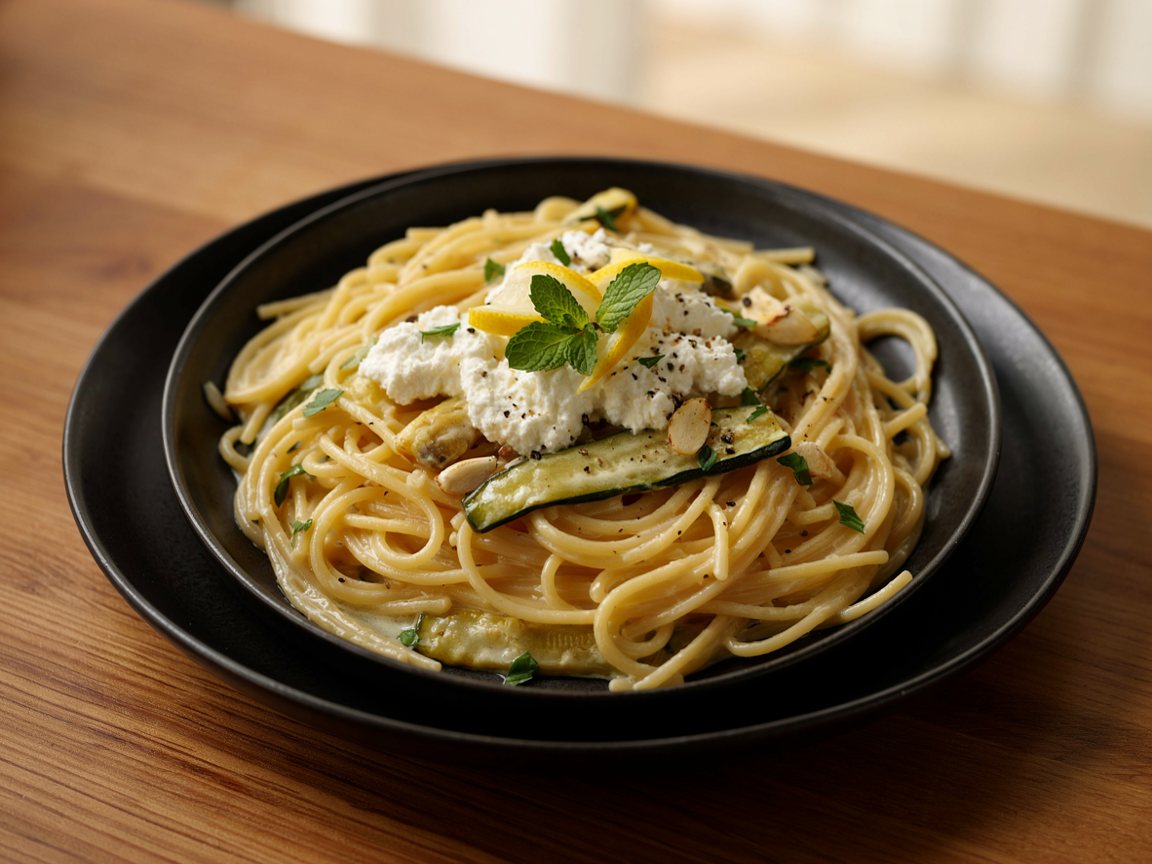 Photo of Lemony Ricotta Spaghetti with Courgettes