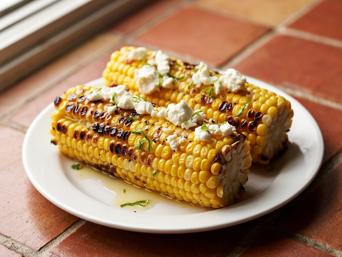 Photo of Grilled Corn with Lime and Feta